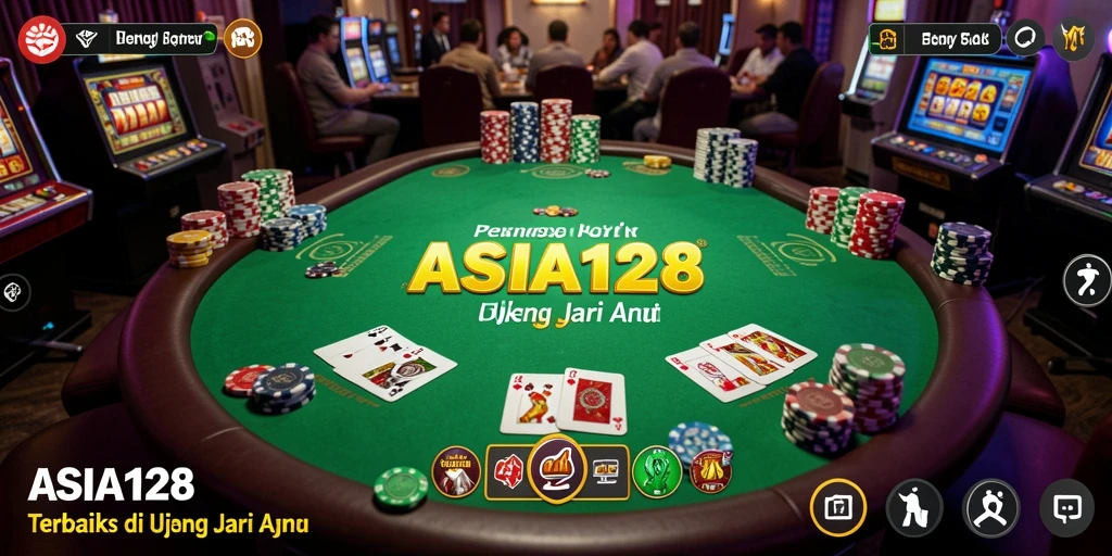 Tangkapan layar menunjukkan permainan Poker yang seru dan interaktif.