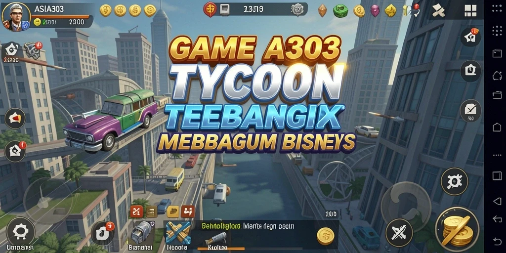 Tampilan gameplay ASIA303 yang menunjukkan pengelolaan bisnis Tycoon.
