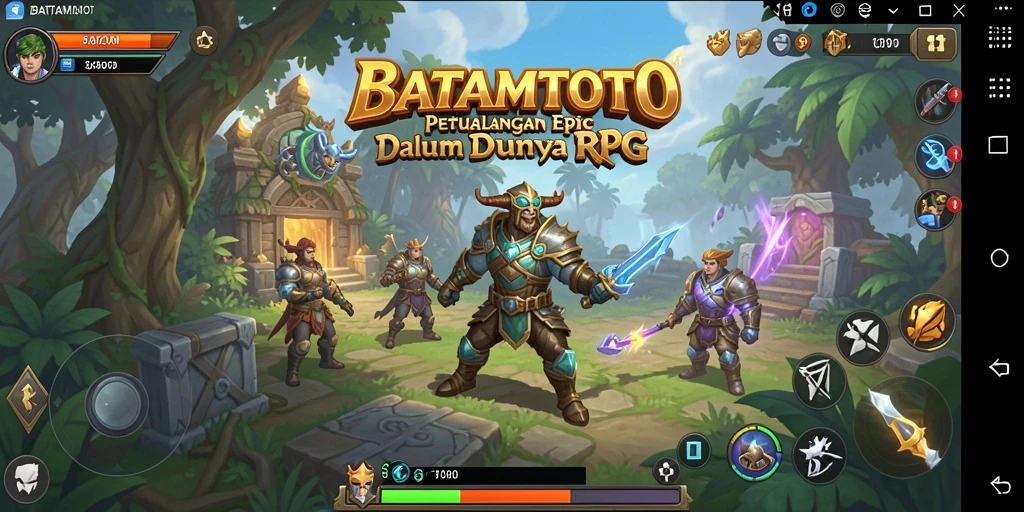 Tampilan epic dari gameplay BATAMTOTO dengan pertarungan seru.