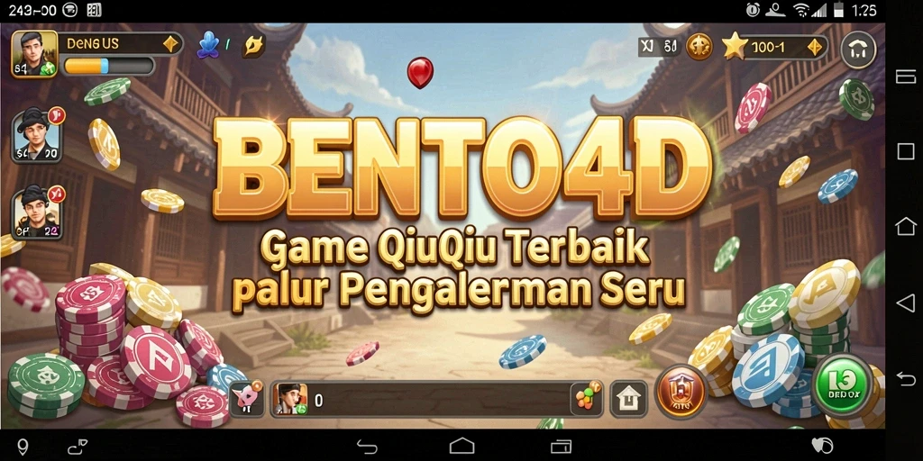 Screenshot gameplay BENTO4D menunjukkan aksi QiuQiu yang seru.