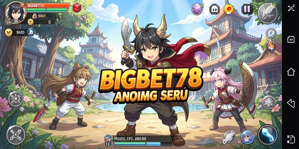 Tampilan karakter dan aksi seru dalam gameplay Anime.