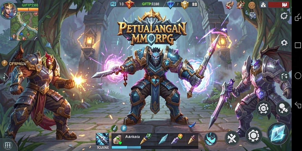 Tampilan gameplay seru dan interaktif di dunia MMORPG.
