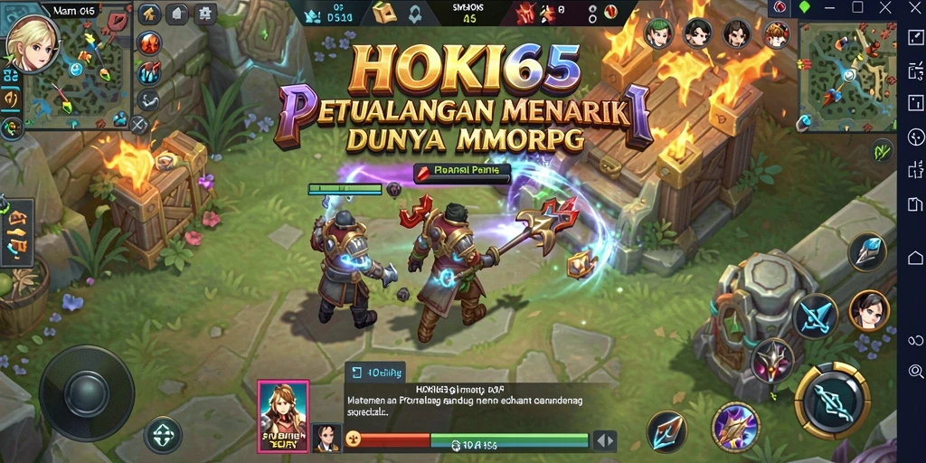 Tampilan gameplay HOKI65 yang mendebarkan dalam dunia MMORPG.