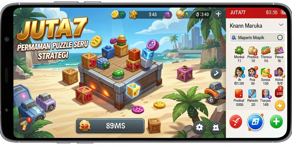 Tampilan gameplay JUTA7 yang menantang dan menarik.