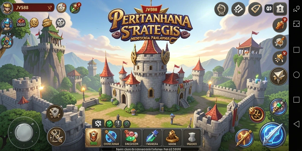 Gameplay JVS88 menampilkan pertahanan menara yang menegangkan.