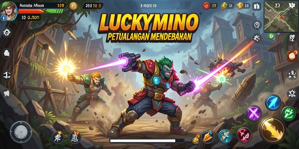 Gameplay mendebarkan dari LUCKYMINO yang penuh aksi.