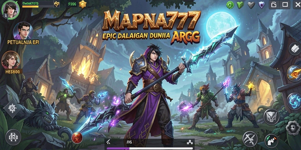 Tampilan aksi mendebarkan dari gameplay ARPG MAPNA777.