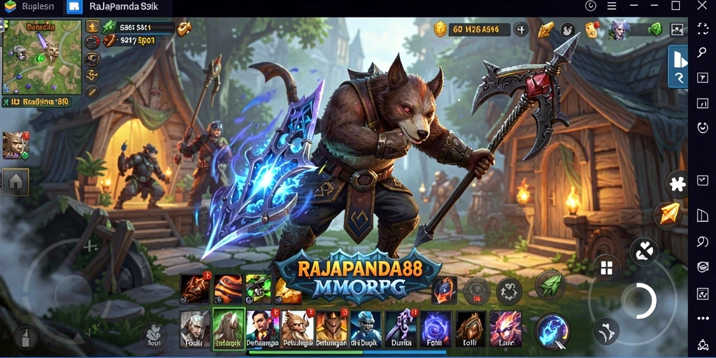 Tampilan gameplay seru dalam RAJAPANDA88 yang memukau.