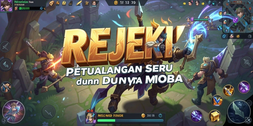 Tampilan gameplay menegangkan dalam REJEKI dengan berbagai karakter bertarung.
