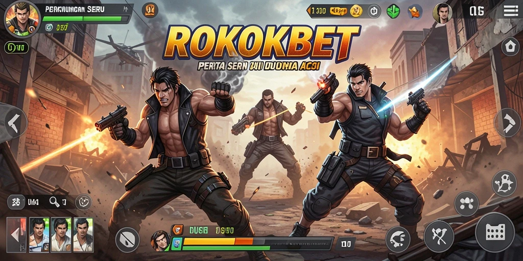 Screenshot gameplay ROKOKBET menampilkan aksi intens dan seru.