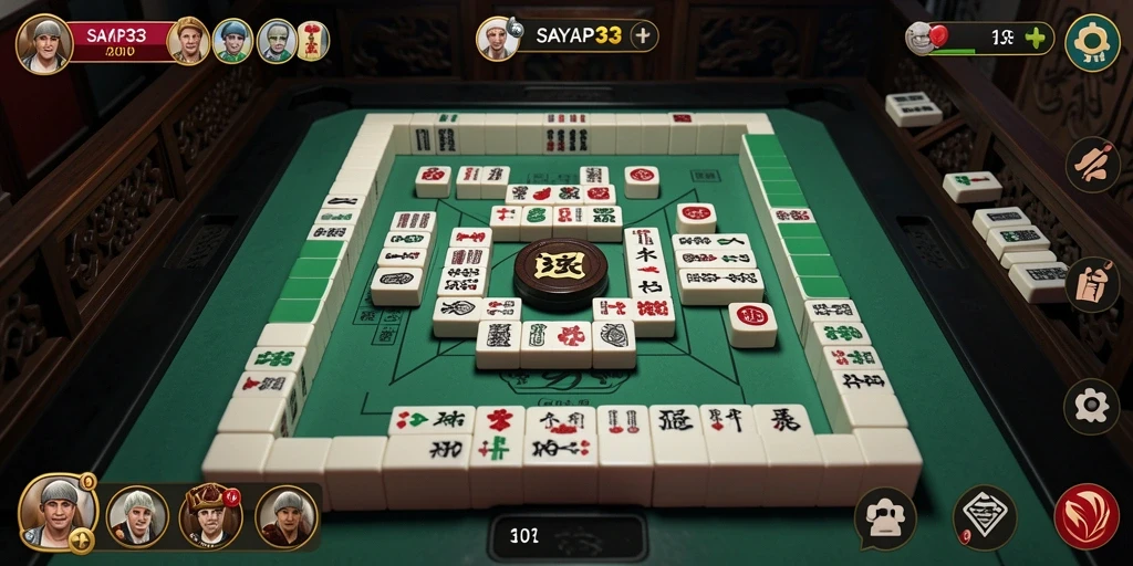 Tangkapan layar SAYAP33 yang menampilkan gameplay Mahjong yang seru.