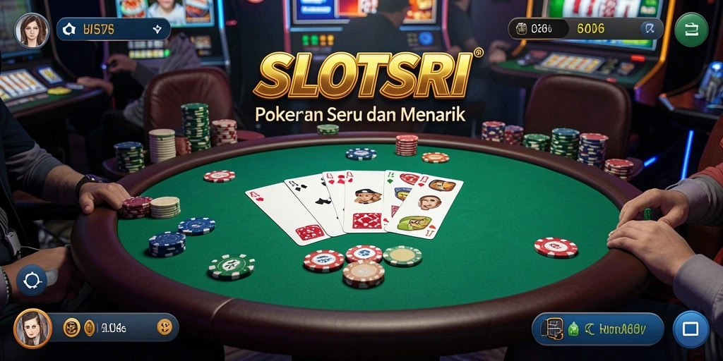 Tangkapan layar SLOTSRI menampilkan gameplay seru dalam permainan Poker.