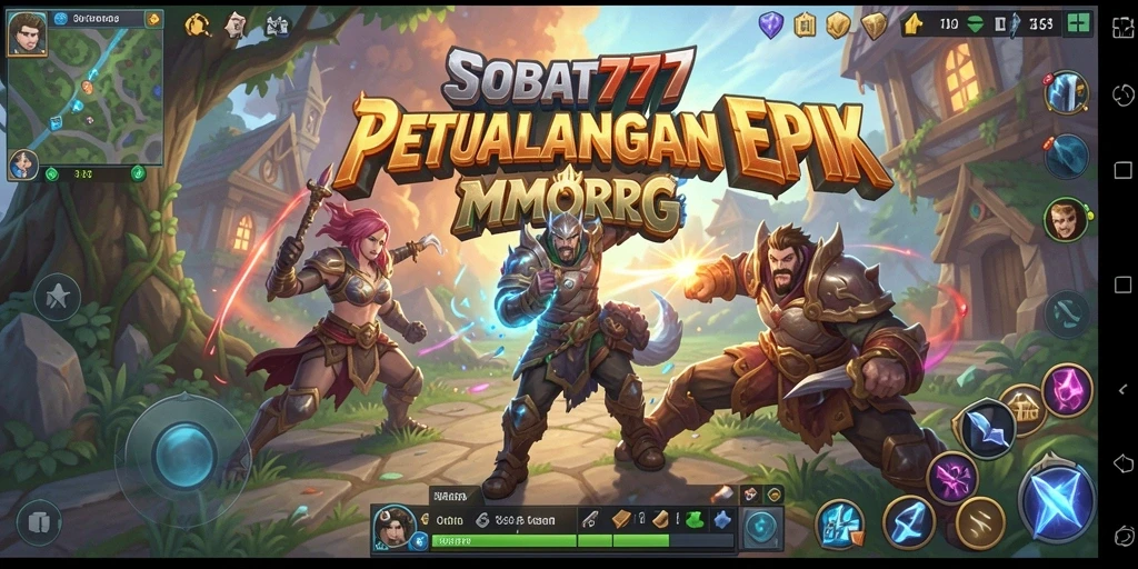 Tampilan gameplay yang mendebarkan dalam SOBAT777 dengan berbagai karakter dan monster.