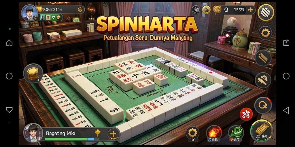 Tampilan gameplay SPINHARTA yang seru dan menantang.