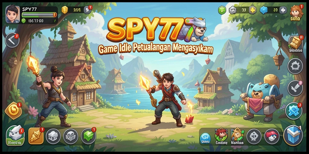 Tangkapan layar gameplay SPY77 menampilkan aksi agen dalam misi